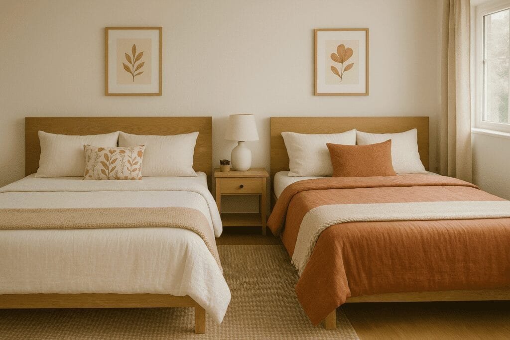 Tamanhos de colchão em um quarto planejado para conforto e descanso